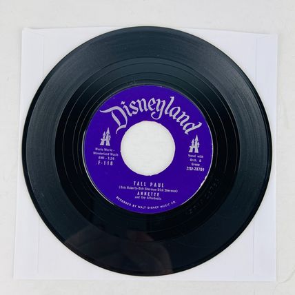 Walt Disney Disneyland Annette And The Afterbeats Tall Paul 45RPM Single Record