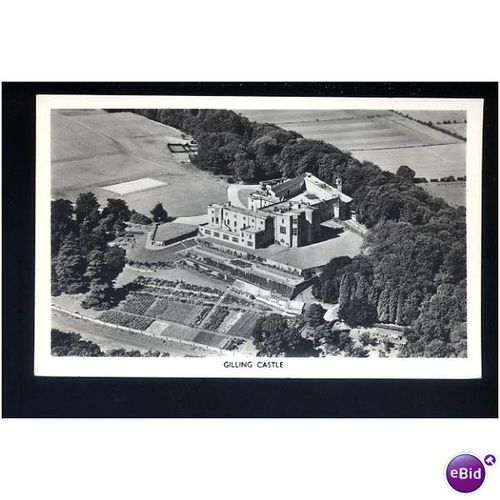 Yorkshire GILLING CASTLE Aerial Postcard by Aerofilms