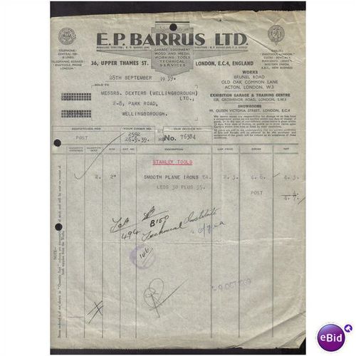 E P BARRUS LTD,UPPER THAMES ST ,LONDON,EC4,28SEP193 9