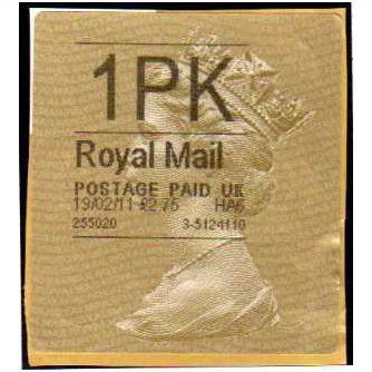 2011 '1PK' ROYAL MAIL GOLD HORIZON (TYPE II) HA6 (EBID1531)
