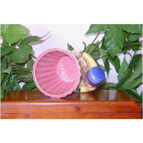 Vintage Porcelain Japanese Planter With Boy Holding Planter Excellent Condition!