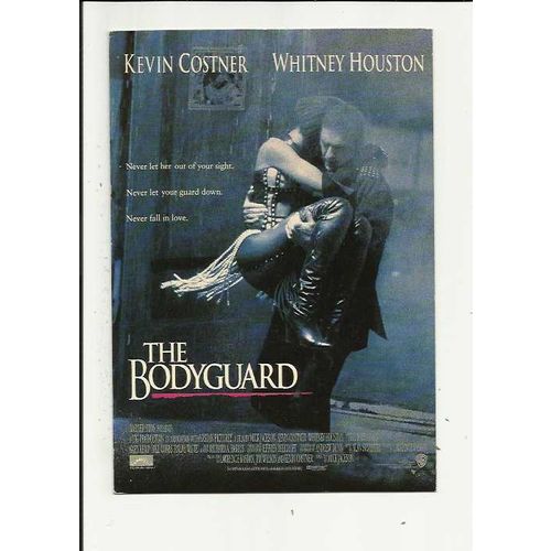 THE BODYGUARD Kevin Costner, Whitney Houston Poster Art Postcard (C.337)