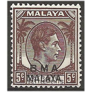 BMA Malaya 1945 SG5 5c Brown Mounted Mint .. ..