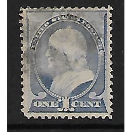 USA 1882 SG 217 1c BLUE FRANKLIN FINE USED