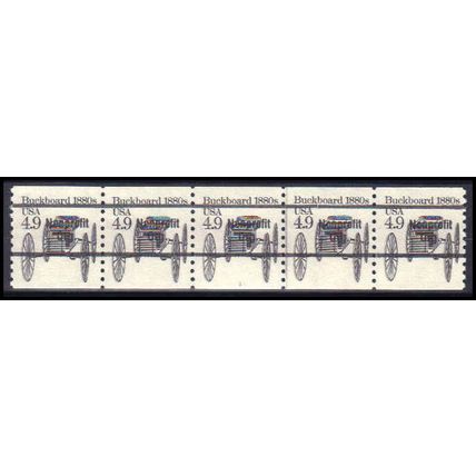 2124a 4.9c Buckboard Fine MNH Dry Gum PNC 1/5 Z5171