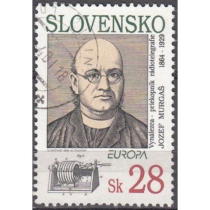 Slovensko 1994 Michel 191 O Cote (2009) 3.50 € Europa CEPT Jozef Murgas