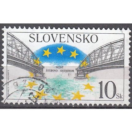 Slovensko 2001 Michel 409 O Cote (2009) 0.50 € Le pont Mária Valéria Cachet rond