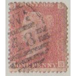GB 1d red plate 124 GU