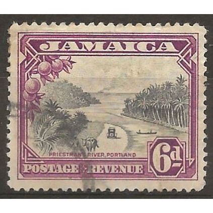 Jamaica 1932 SG113 6d Grey-Black & Purple Fine Used ..