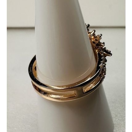 Bomb Party Sz8 BP Ring Fashion Jewelry RBP Star Purple Split Yellow Gold Pl Band