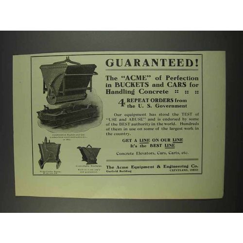 1913 The Acme Equipment & Engineering Ad - Buckets