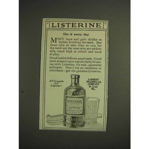 1914 Listerine Antiseptic Mouth-Wash Ad - Every Day