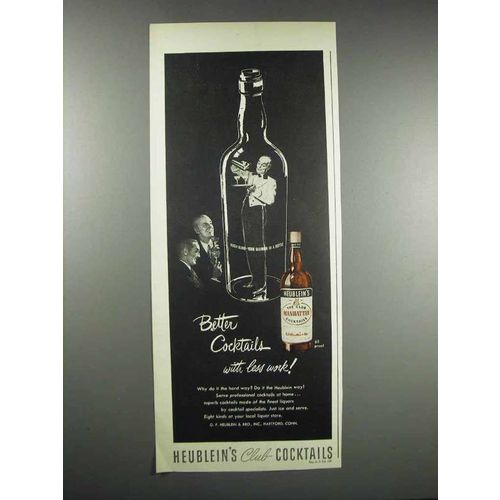 1948 Heublein's Manhattan Club Cocktails Ad - Better