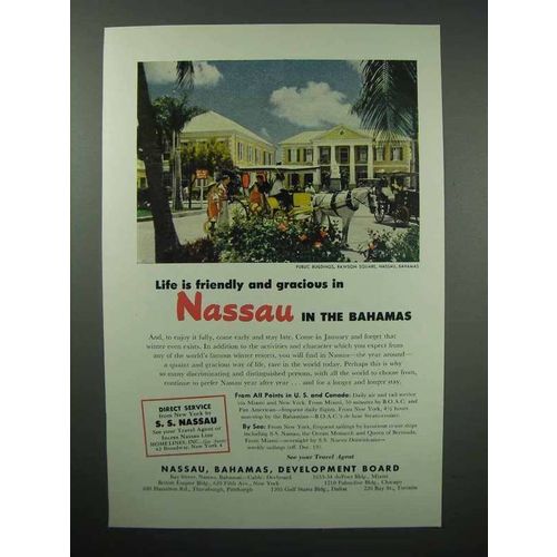 1952 Nassau and the Bahamas Tourism Ad - Friendly