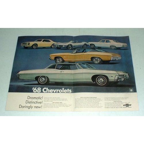 1968 Chevrolet Camaro, Corvette, Nova, Chevelle Car Ad