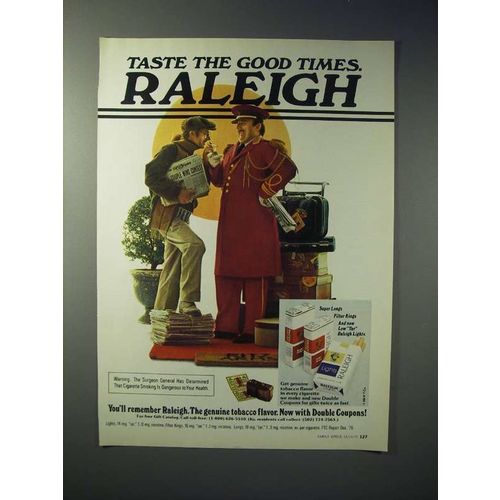 1977 Raleigh Cigarette Ad - Taste the Good