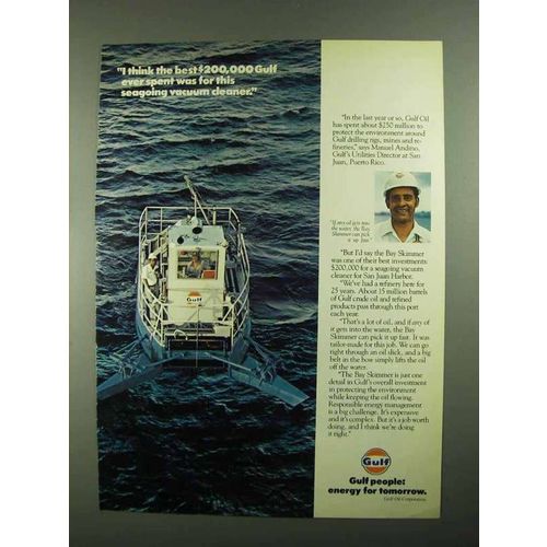 1981 Gulf Oil Ad - Seagoing Vacuum Cleaner