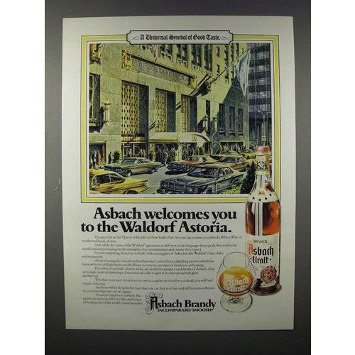 1980 Asbach Brandy Ad - The Waldorf Astoria