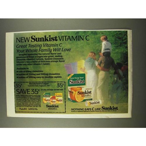 1986 Sunkist Vitamin C Ad - Your Whole Family Will Love