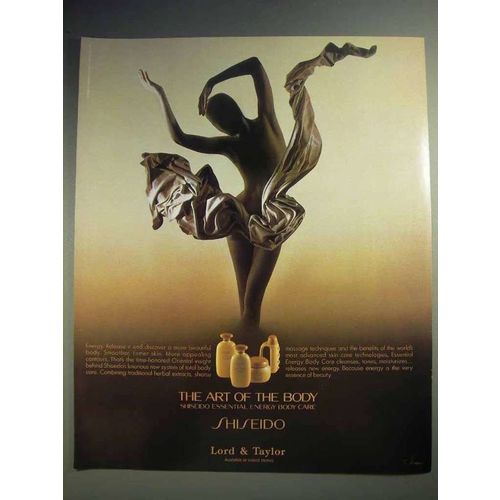 1986 Shiseido Essential Energy Body Care Ad - The Art