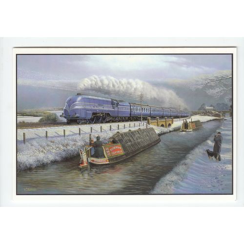 Winter Wayfarers Barry J Freeman Railway Art Postcard B 20