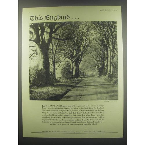 1949 Bass and Worthington Beer Ad - This England.. Ashridge Park - Herts