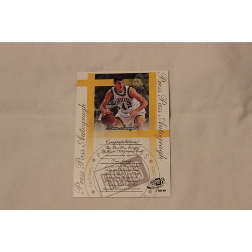 Dan Longhi 2000 Press Pass SE Authentics AUTOGRAPH