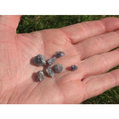 C Iolite Raw Crystals Gemstones 7 Pcs Spiritual Energy Work Gridding