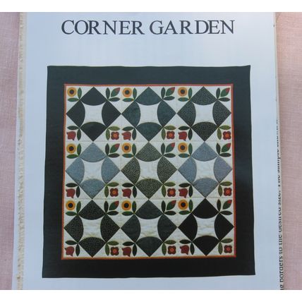 Corner Garden Quilt Pattern 45 Inch Quarter Circles Flowers