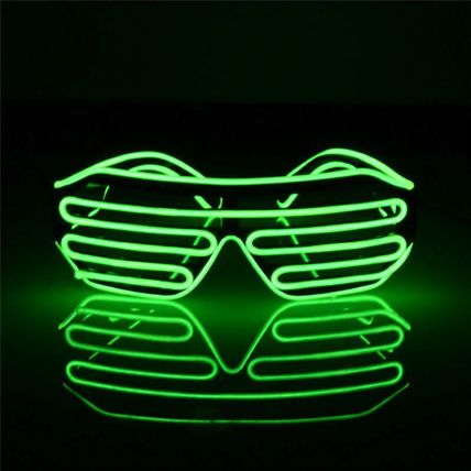 Voice Control Party Neon El Wire LED Light Up Shutter Flashing Glasses Eyewear