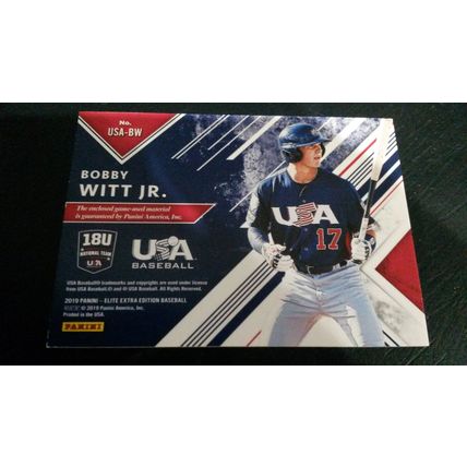 2019 Panini Elite Extra Edition USA National Team Materials Black Card # USA-BW