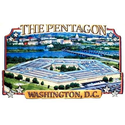 The Pentagon Montage Artwood Fridge Magnet