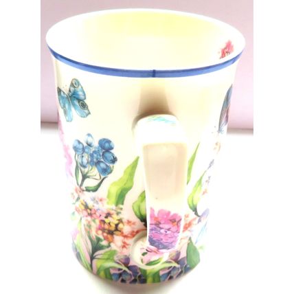 Butterfly & Flowers Pastel Shades Fine Ceramic Mugs - Comes Boxed 10 CM - 0030M