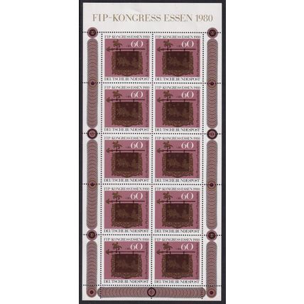 Germany 1980 SG 143 Sheetlet UMM - FIP Congress (B-051)