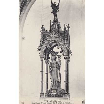 L'Epine Marne Basilique Notre Dame Old French Religious Postcard