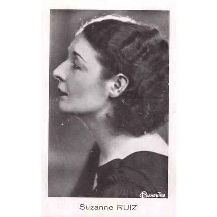 Suzanne Ruiz French Soprano Plain Back Postcard Photo