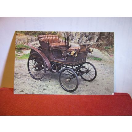 1899 STAR DOG CART VIS'A VIS, veteran car unused postcard Cheddar #