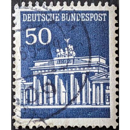 Stamp Germany West SG1415 1966 50 pfg Brandenburg Gate Used