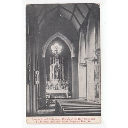 Church of the Holy Ghost & St Stephen Shepherds Bush London Postcard