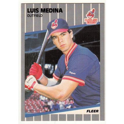 1989 Fleer baseball Luis Medina rookie card #411 - RC