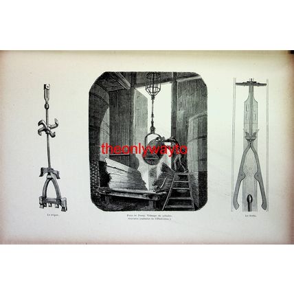 Well Of Passy, Emptying The Cylinder, France, Book Illustration (Print), 1895