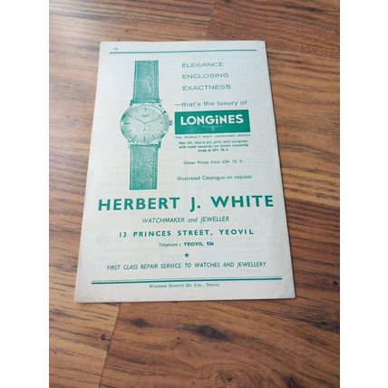 1961/62 Yeovil Town vs Wisbech Town - Southern League ** FREE P&P **