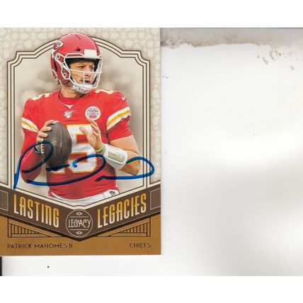 PATRICK MAHOMES LASTING LEGACIES 2020 AUTOGRAPHED KANSAS CITY CHIEFS QUARTERBACK