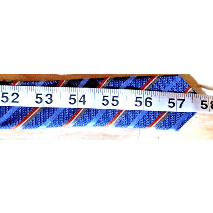 Cremieux Men's Multi Striped Navy Rust Gold 100% Silk Neck Tie Rare Design