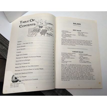WARM 103 FM - WSBA 910 AM Cookbook / Radio Station - 96 pgs. York, Pennsylvania