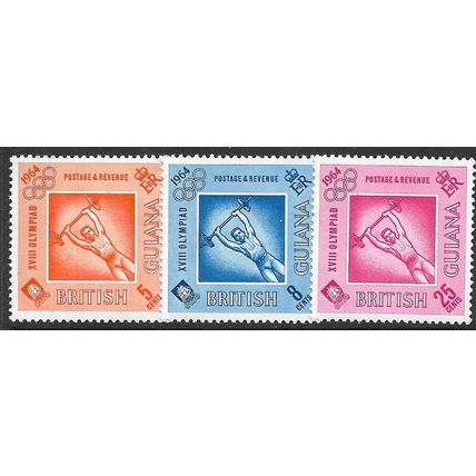 BRITISH GUIANA 1964 SG 367/369 - MLH (*) - OLYMPICS