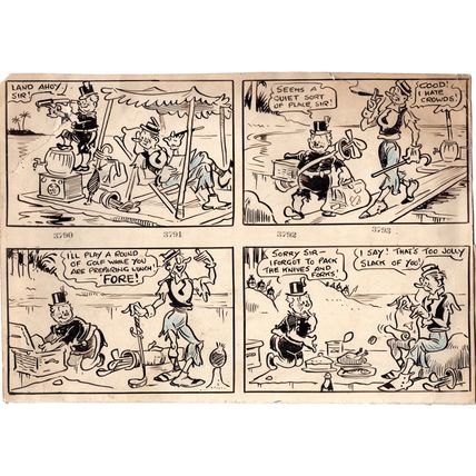 ORIGINAL ARTWORK - CLARENCE CASTAWAY JOKER COMIC NO. 298