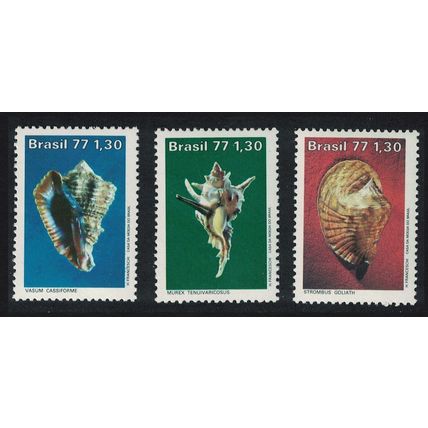 Brazil Shells Brazilian Molluscs 3v 1977 MNH SG#1666-1668