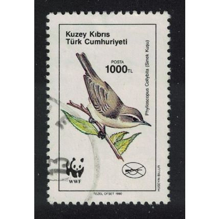 Turkish Cyprus Chiff-chaff Bird WWF 1990 Canc SG#281 MI#278 Sc#276