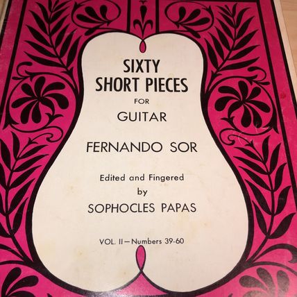 Sixty Short Pieces For Guitar- Fernando Sor. 2 Volumes. 1967. Rare Item.